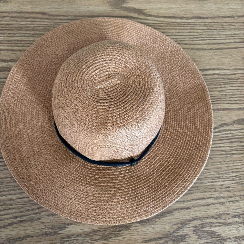 Elegant Tan Wide-Brim Sun Hat